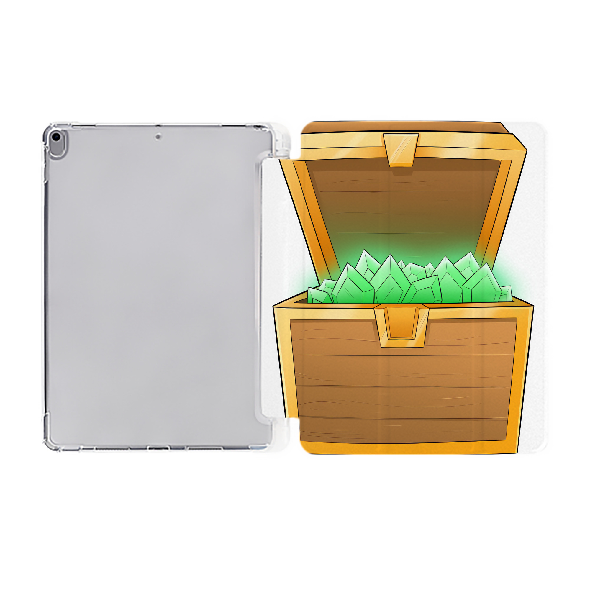 （画像用） マインクラフト ブロックの世界 Minecraft MC Block world IPad ケース ペン収納付き 三つ折りスタンド PUレザー×シリコン 対応機種9.5/10.5/10.9インチ